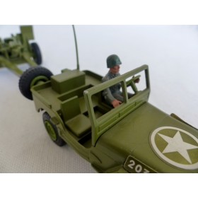Dinky Toys 615 Jeep US et Canon 105mm Howitzer detail