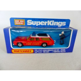 Matchbox King Size K-67 SuperKings Fire Chief Dodge Monaco Chef Pompiers