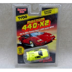 Tyco Circuit Ho Ford Mustang voiture Chef/Pompiers avec sirène Gyro et U-Turn 