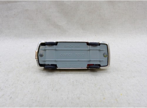 Corgi Toys  315 Simca Sports 1000 Coupe Bertone dessous