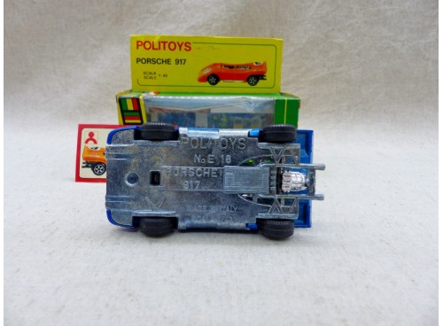 Politoys E 18 Porsche 917 dessous