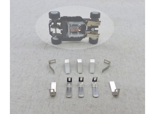 Tyco Hp7 Jeu de 10 Lames de Contact ( Shoes) Neuves avec Chassis modèle