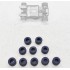TOMY AFX Chassis Turbo et SRT set of 10 rear urethan tyres