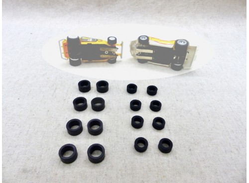 Matchbox Powertrack Speedtrack lot de 8 Pneus Avant et Arrière