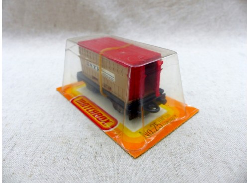 Matchbox Superfast MB 25 Flat Car Container NM French blister Cube