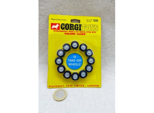 Corgi Toys 1351 Blister de 12 Roues Amovibles Take Off Wheels