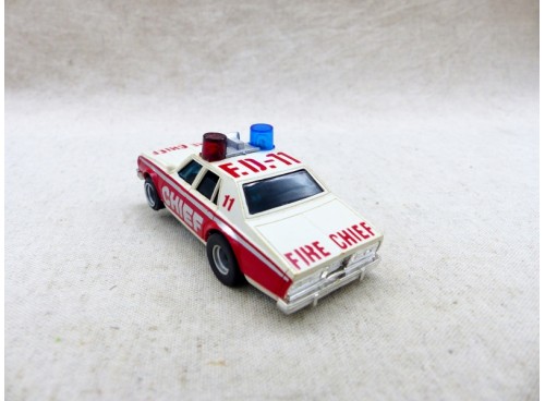 voiture circuit Aurora AFX 1986 Fire Chief Car avec Gyrophares vue arrière