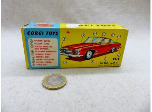 Corgi Toys 241 Ghia L6.4 Avec Moteur Chrysler NM / Boite
