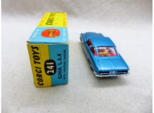 Corgi Toys 241 Ghia L6.4 Avec Moteur Chrysler NM / Boite vue arrière