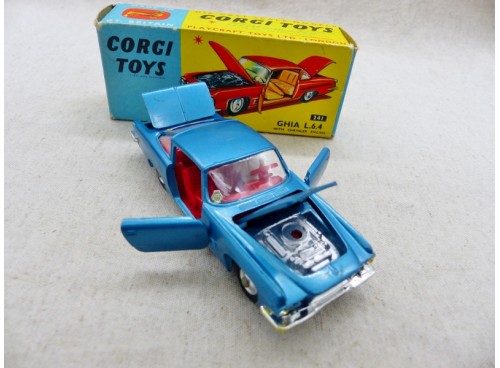 Corgi Toys 241 Ghia L6.4 Avec Moteur Chrysler NM / Boite ouvrants