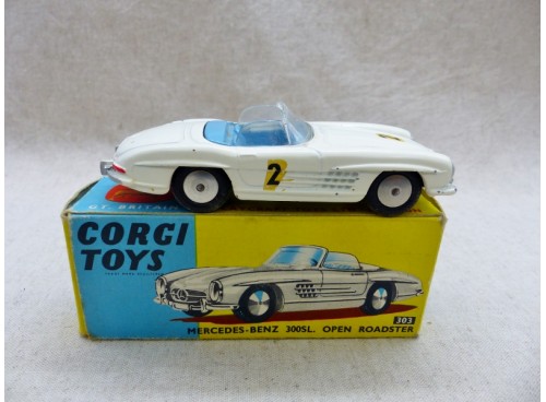 Corgi Toys 303 Mercedes-Benz 300 Sl Roadster NM / Boite droit