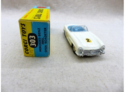 Corgi Toys 303 Mercedes-Benz 300 Sl Roadster NM / Boite avant