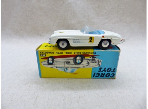 Corgi Toys 303 Mercedes-Benz 300 Sl Roadster NM / Boite gauche