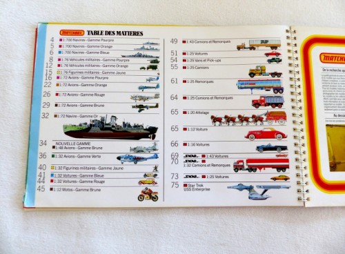 Matchbox Catalogue 1982 Revendeur en Français sommaire