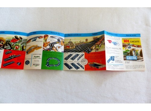 Scalextric Catalogue-Dépliant en français des années 60 détails