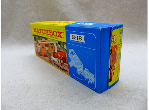 Matchbox SuperKings K-18 Camion Semi Transport de Chevaux NM Boite arriere