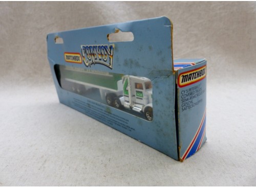 Matchbox Convoy CY5 Camion Peterbilt avec Remorque Bachée Interstate NM Boite