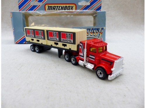 miniature Matchbox Convoy CY3 Camion Peterbilt avec Conteneurs NM Boite