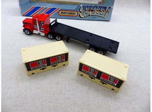 Matchbox Convoy CY3 Camion Peterbilt avec Conteneurs NM Boite