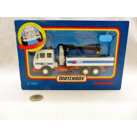 Matchbox SuperKings K 148 Camion Plateau avec Grue NM Boite