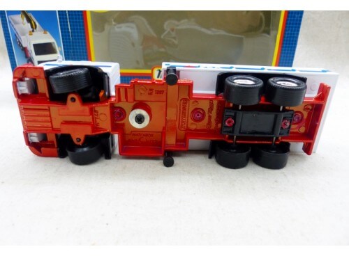 Matchbox SuperKings K 148 Camion Plateau avec Grue NM Boite dessous