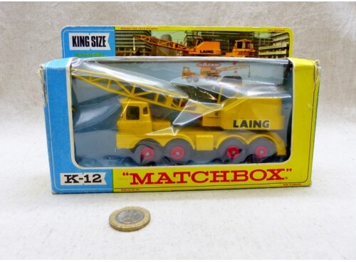 Matchbox King Size K-12 Scammel Mobile Crane / Camion Grue NM Boite