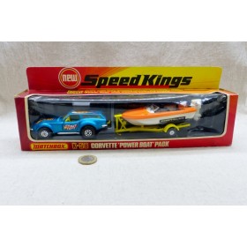 Matchbox King Size K-58 SpeedKings Corvette Power Boat Pack NM Boite