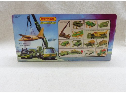 dos boite Matchbox King Size K-115 Battle Kings Camion Citerne Militaire NM Boite