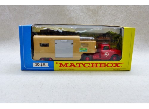 Matchbox SuperKings K-18 Camion Semi Transport de Chevaux NM Boite