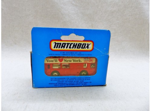 Matchbox Superfast MB17 Bus Promotionnel "You'll Love New York"