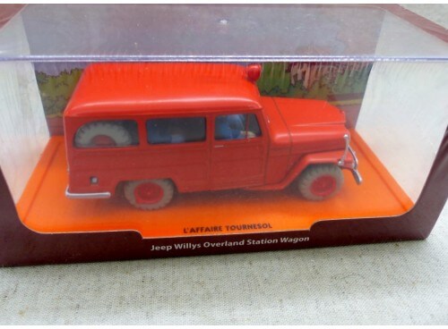 miniature auto En Voiture Tintin l'Affaire Tournesol Jeep des Pompiers