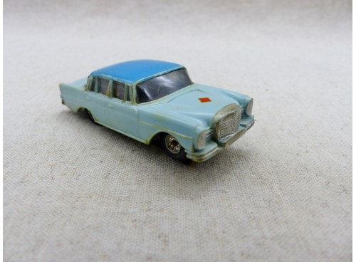 Faller AMS 4801 Slot Car Ho Mercedes 220 Bleu ciel /Toit Bleu foncé