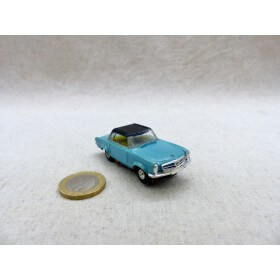 Faller AMS 5651 Slot Car Ho Mercedes Benz 230 SL Coupé Bleu/Noir