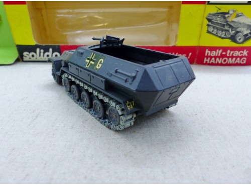 miniature de collection Solido 241 Half-Track Blindé Allemand Hanomag SDKFZ HK251/1 avec Boite