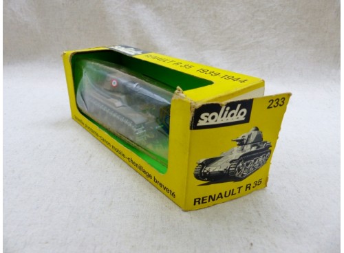 Solido 233 Char Militaire Français Renault R 35 avec Boite