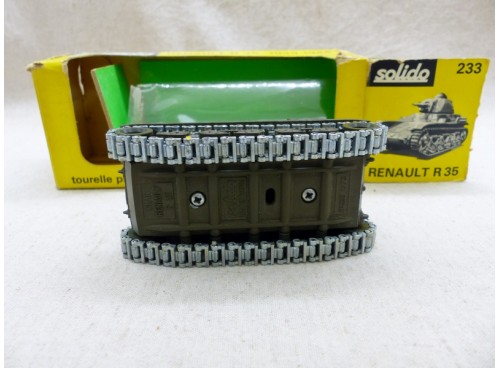 Solido 233 Char Militaire Français Renault R 35 avec Boite vue de dessous
