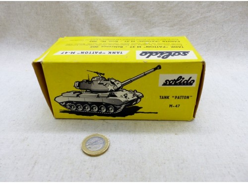 Solido 202 Véhicule Militaire Tank Patton M-47 avec Boite