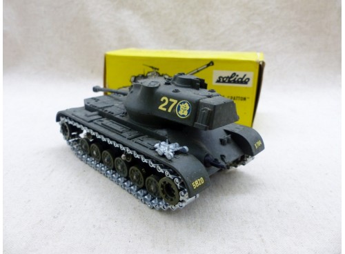 Solido 202 Véhicule Militaire Tank Patton M-47 avec Boite vue arrière