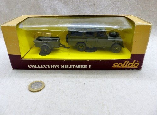 Solido 6039 Véhicule Militaire Land Rover 109 et sa Remorque
