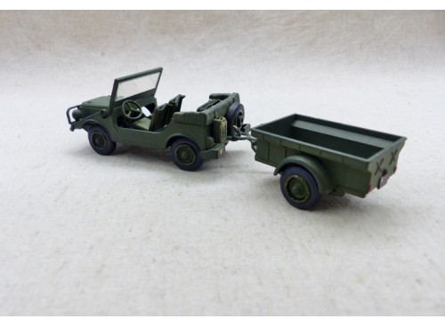 Solido 212 213 Jeep Mercedes Munga et remorque