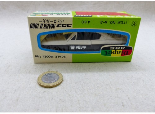 Yonezawa Diapet ABS A-2 Toyota Mark II 1900 Voiture de police NM en boite