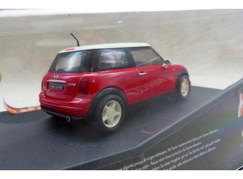 Ninco 50275 Mini Cooper Rouge Toit Blanc Neuve Boite trois quart arrière