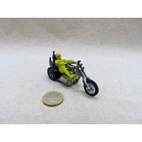 Hotwheels RRRumblers 1971 Torque Chop Motorcycle avec Pilote Jaune