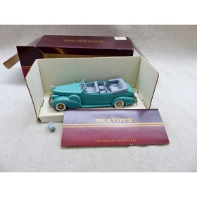 Rextoys 12 Cadillac V16 1938-1940 Torpedo Bleu Ciel NM Boite