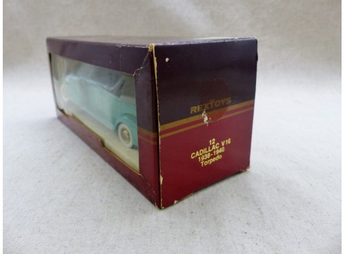 Rextoys 12 Cadillac V16 1938-1940 Torpedo Bleu Ciel NM Boite seule