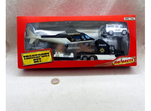 Majorette Serie 3090 Coffret "Transport Set Police" Neuf en Boite