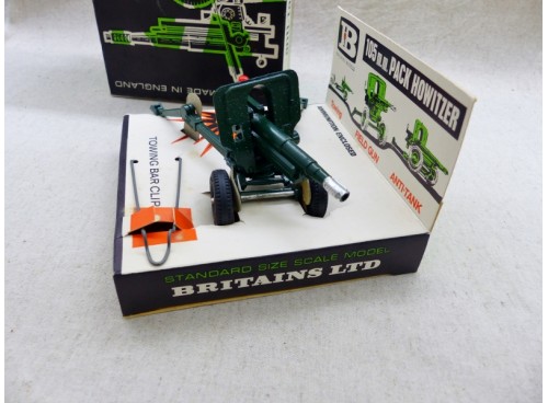 Britains 9724 Canon Militaire 105m.m. Pack Howitzer anti Tank NM Boite avant