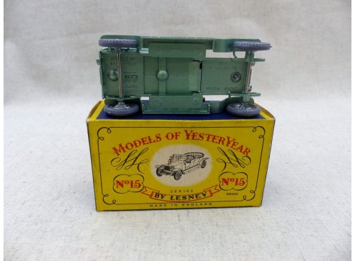 Matchbox MOY Models of Yesteryear Y-15 Rolls Royce Sylver Ghost  MOY dessous