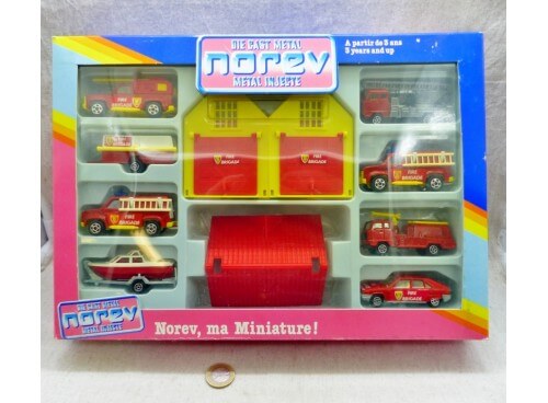 Norev Mini-Jet Coffret " Fire Brigade " Pompiers NM Boite