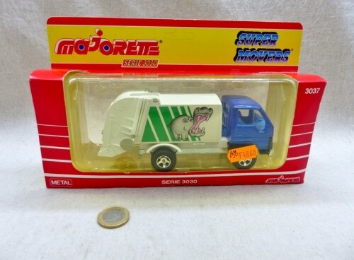 Majorette 3037 Super Movers Camion Poubelle Toyota Bleu NM Boite